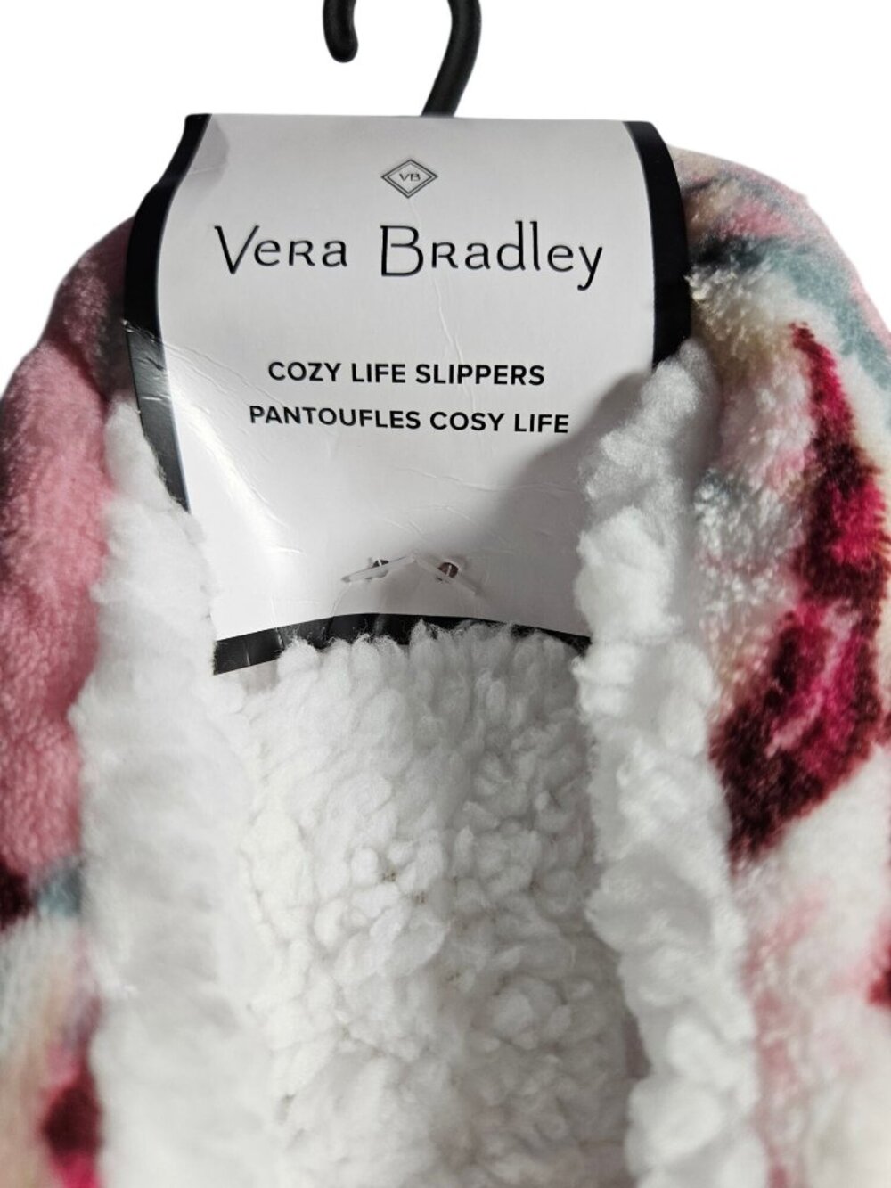 Vera Bradley Cozy Life Slippers Botanical Paisley Pink Women Size M- 7-8 - Picture 3 of 6